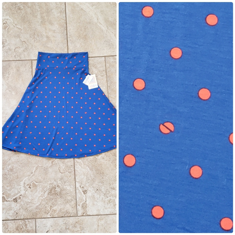 Azure skirt S polka dot EUC unicorn . USA 🇺🇸